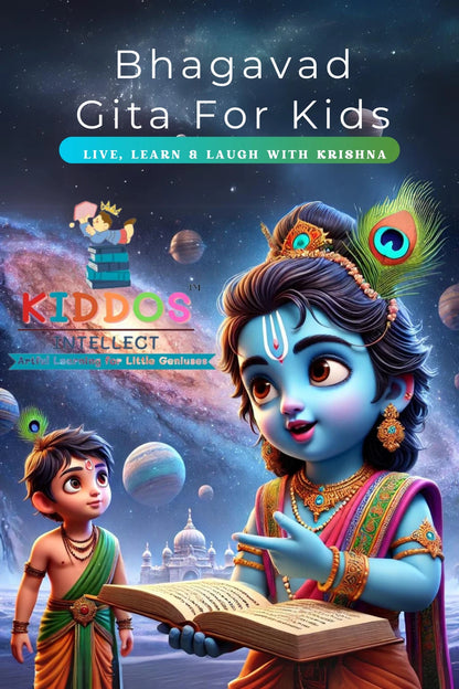 Divine Adventures Krishna : Discover Bhagavad Gita Kids Heartwarming Tales, Life Lessons & Joyful Songs Ages 5+| 92 Pages Vibrant Stories Enlighten Y
