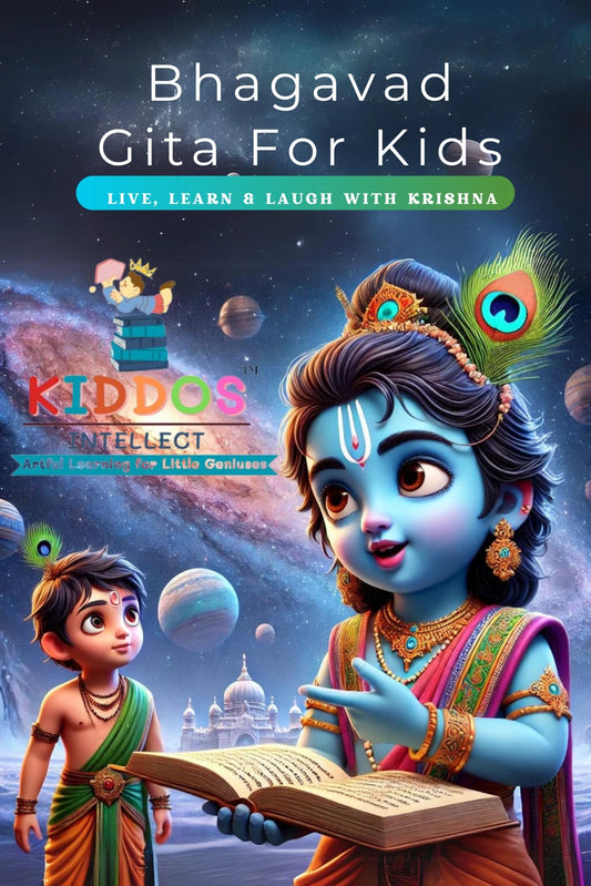 Divine Adventures Krishna : Discover Bhagavad Gita Kids Heartwarming Tales, Life Lessons & Joyful Songs Ages 5+| 92 Pages Vibrant Stories Enlighten Y